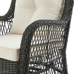 Cypremort Swivel 3-Piece Outdoor Conversation Set - Mixed Grey Weave/Cream