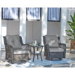 Cypremort Swivel 3-Piece Outdoor Conversation Set - Mixed Grey