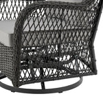 Cypremort Swivel 3-Piece Outdoor Conversation Set - Mixed Grey