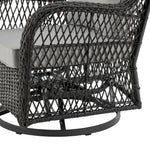 Cypremort Swivel 3-Piece Outdoor Conversation Set - Mixed Grey