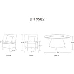 Andaman 7 Piece Outdoor Dining Set - Green / Black