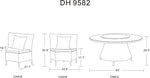 Andaman 7 Piece Outdoor Dining Set - Green / Black