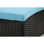 Andaman 7 Piece Outdoor Dining Set - Sky Blue/Black