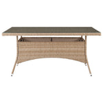 Nueces 7-Piece Stackable Outdoor Dining Package - Nature Tan Weave
