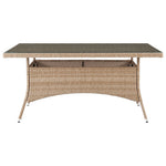 Nueces 63" Outdoor Dining Table - Nature Tan Weave