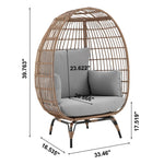 Baffin Indoor/Outdoor Egg Chair - Tan/Grey