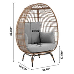 Baffin Indoor/Outdoor Egg Chair - Tan/Grey