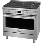Frigidaire Professional Smudge-Proof Stainless Steel 36" Dual-Fuel Freestanding Range (4.4 Cu. Ft) - PCFD3670AF
