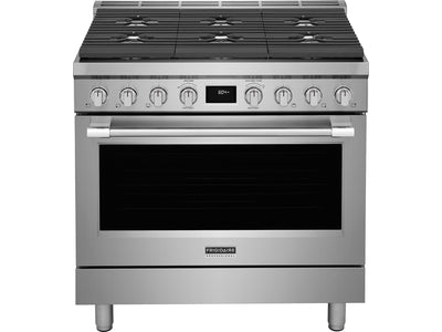 Frigidaire Professional Smudge-Proof Stainless Steel 36" Dual-Fuel Freestanding Range (4.4 Cu. Ft) - PCFD3670AF