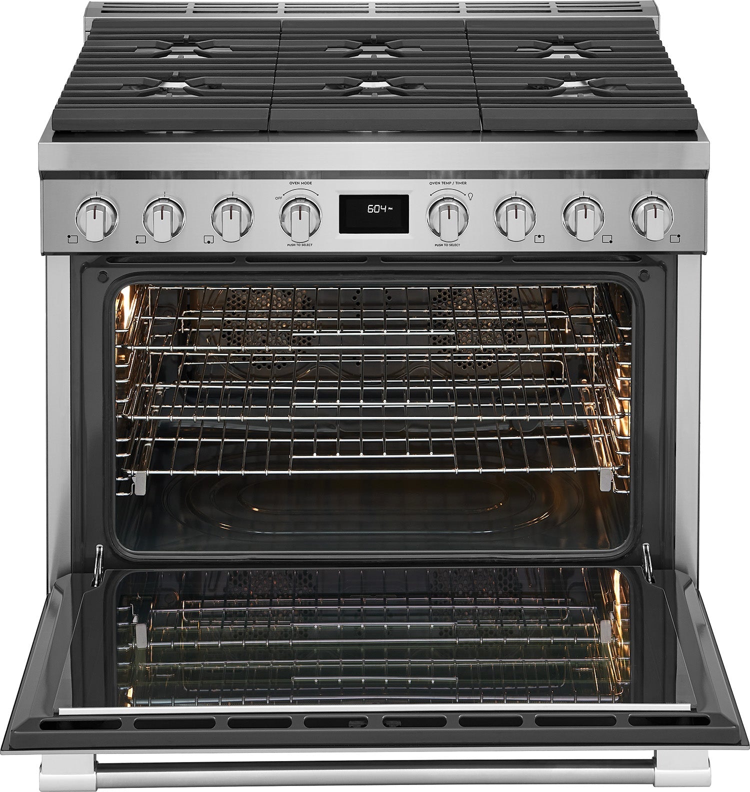 Frigidaire Professional Smudge-Proof Stainless Steel 36" Dual-Fuel Freestanding Range (4.4 Cu. Ft) - PCFD3670AF