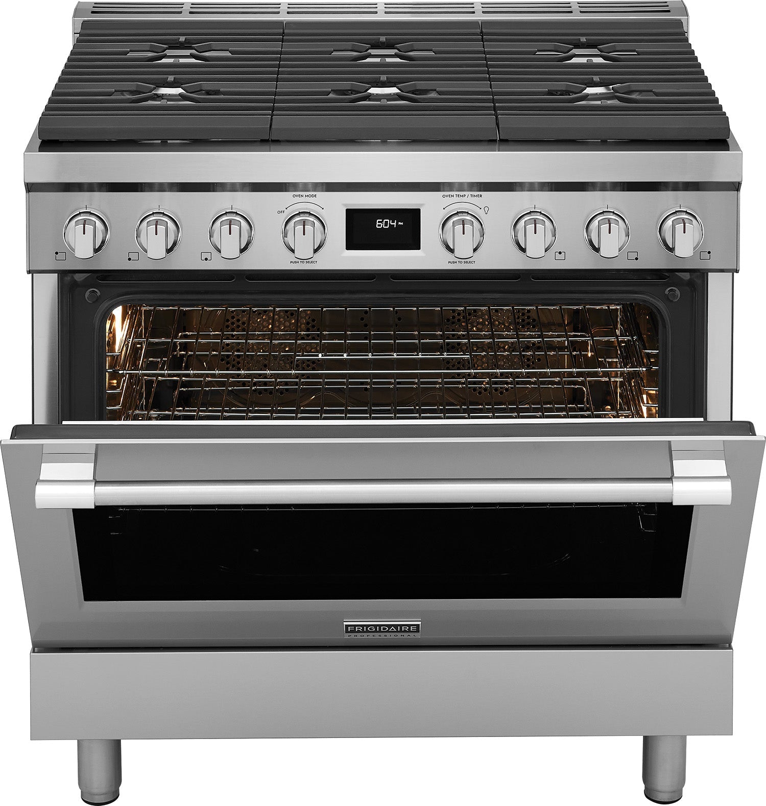 Frigidaire Professional Smudge-Proof Stainless Steel 36" Dual-Fuel Freestanding Range (4.4 Cu. Ft) - PCFD3670AF