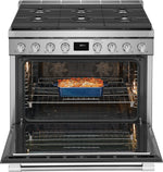 Frigidaire Professional Smudge-Proof Stainless Steel 36" Dual-Fuel Freestanding Range (4.4 Cu. Ft) - PCFD3670AF