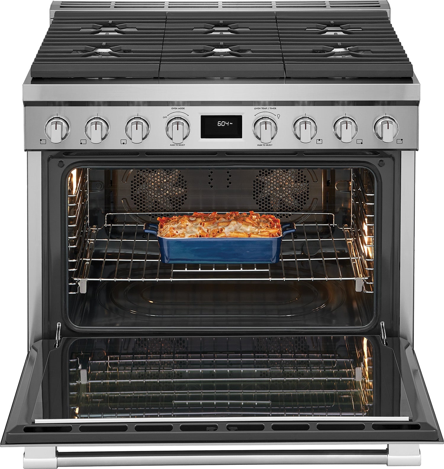 Frigidaire Professional Smudge-Proof Stainless Steel 36" Dual-Fuel Freestanding Range (4.4 Cu. Ft) - PCFD3670AF
