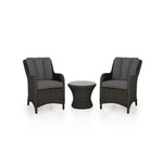 Meaford 3-Piece Outdoor Conversation Set - Charcoal/Grey