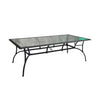 Hanlan 72" Outdoor Dining Table - Charcoal/Glass