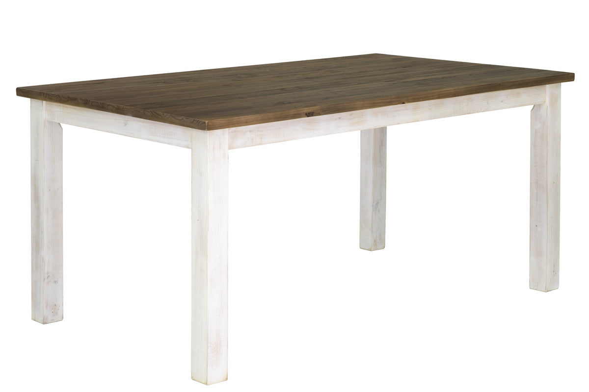 Borsgade Reclaimed Pine Round Dining Table - Antique White/Rustic Natural