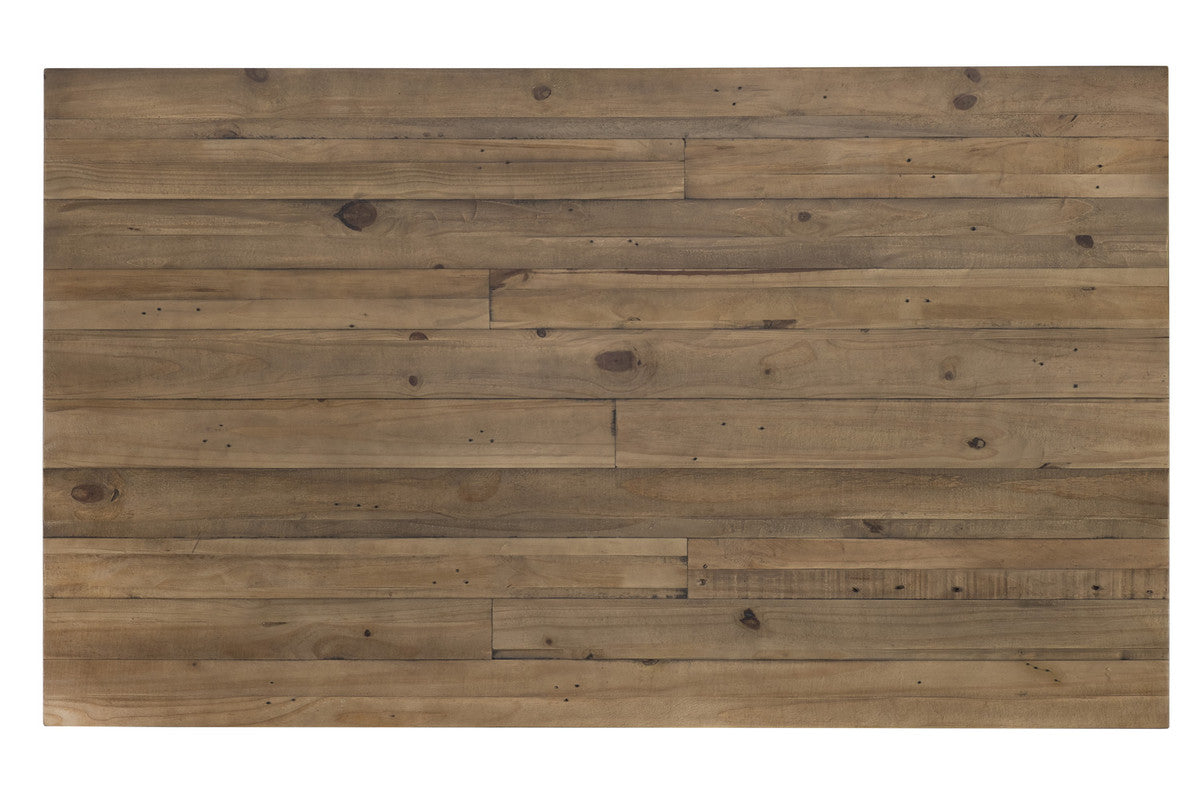 Borsgade Reclaimed Pine Round Dining Table - Antique White/Rustic Natural