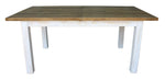 Borsgade Reclaimed Pine Extension Dining Table - Antique White/Rustic Natural