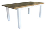Borsgade Reclaimed Pine Extension Dining Table - Antique White/Rustic Natural