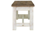 Borsgade Reclaimed Pine Bench - Antique White/Rustic Natural