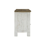 Borsgade Reclaimed Pine TV Stand - Antique White/Rustic Natural