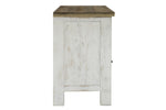 Borsgade Reclaimed Pine TV Stand - Antique White/Rustic Natural