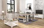Borsgade Reclaimed Pine Coffee Table - Antique White/Rustic Natural