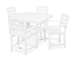 POLYWOODÂ® La Casa CafÃ© 5-Piece Farmhouse Arm Chair Dining Set - White