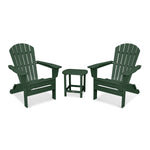 POLYWOODÂ® South Beach 3-Piece Folding Adirondack Set - Green