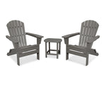 POLYWOODÂ® South Beach 3-Piece Folding Adirondack Set - Slate Grey