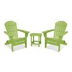 POLYWOODÂ® South Beach 3-Piece Folding Adirondack Set - Lime