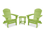POLYWOODÂ® South Beach 3-Piece Folding Adirondack Set - Lime