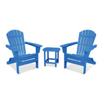 POLYWOODÂ® South Beach 3-Piece Folding Adirondack Set - Pacific Blue