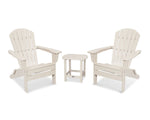 POLYWOODÂ® South Beach 3-Piece Folding Adirondack Set - Sand