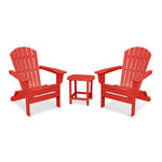 POLYWOODÂ® South Beach 3-Piece Folding Adirondack Set - Sunset Red
