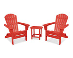 POLYWOODÂ® South Beach 3-Piece Folding Adirondack Set - Sunset Red