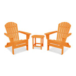 POLYWOODÂ® South Beach 3-Piece Folding Adirondack Set - Tangerine