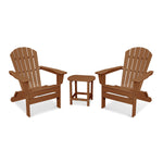 POLYWOODÂ® South Beach 3-Piece Folding Adirondack Set - Teak