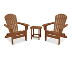 POLYWOODÂ® South Beach 3-Piece Folding Adirondack Set - Teak