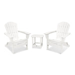 POLYWOODÂ® South Beach 3-Piece Folding Adirondack Set - White
