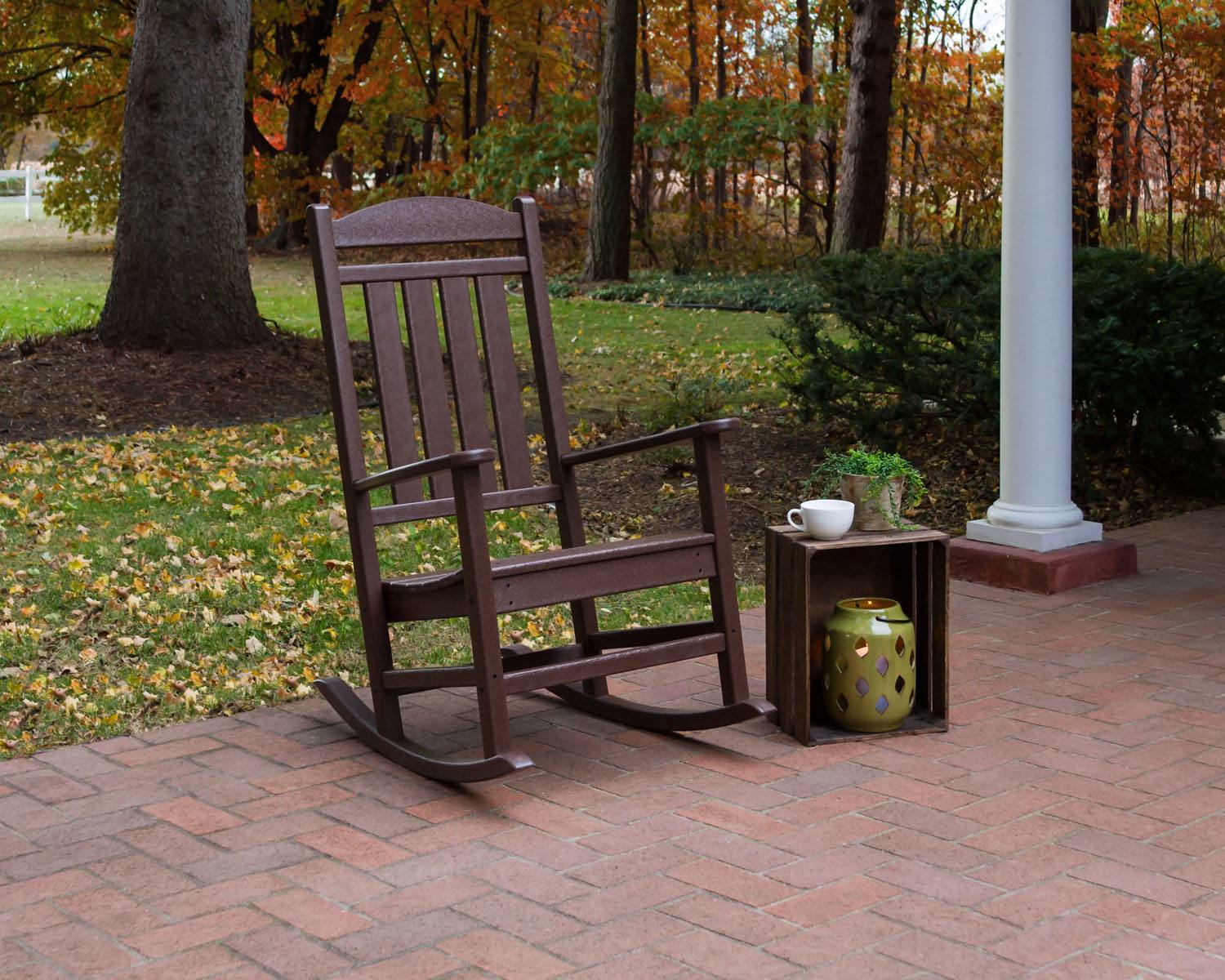 POLYWOODÂ® Presidential Rocking Chair - Mahogany