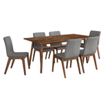 Thomaa Dining Chair Set - Brown/Dark Grey - Set of 2