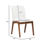 Thomaa Dining Chair Set - Brown/Cream - Set of 2