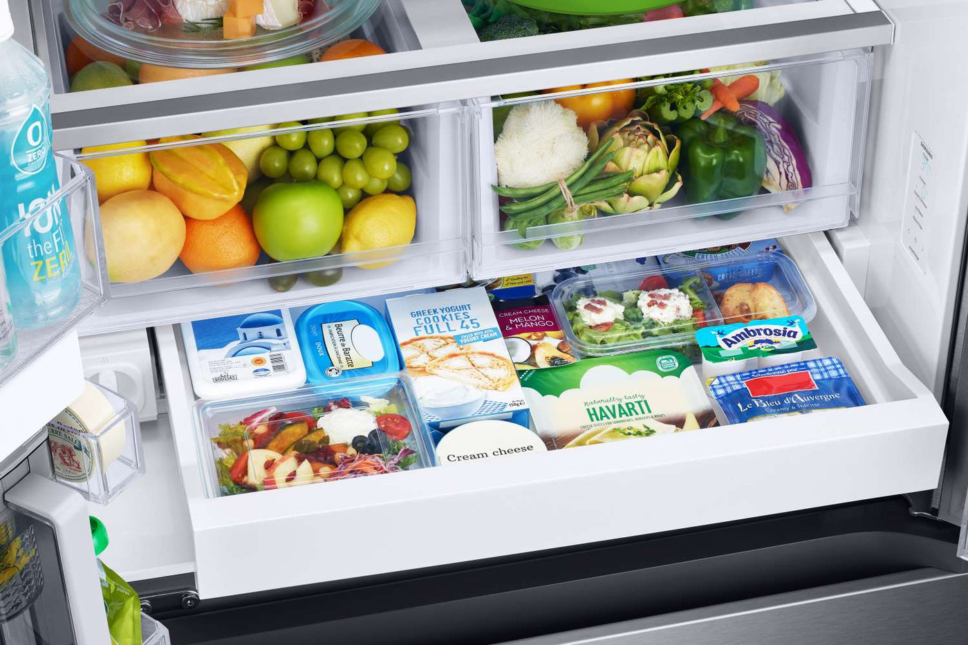 Samsung Black Stainless Steel 33" Wide French Door Refrigerator with Internal Ice & Water (24.5cu.ft) - RF25C5551SG/AA