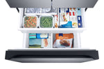 Samsung Black Stainless Steel 33" Wide French Door Refrigerator with Internal Ice & Water (24.5cu.ft) - RF25C5551SG/AA
