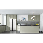 Samsung BESPOKE White Glass 36" Side-by-Side Refrigerator with Beverage Center (22.6 cu.ft) - RS23CB760012AA