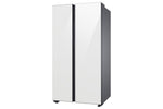 Samsung BESPOKE White Glass 36" Side-by-Side Refrigerator with Beverage Center (22.6 cu.ft) - RS23CB760012AA