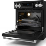 Thor Kitchen Black Stainless Steel Freestanding Professional Electric Range|Gordon Ramsay Series (4.55 cu.ft.) - RSE30B-SS
