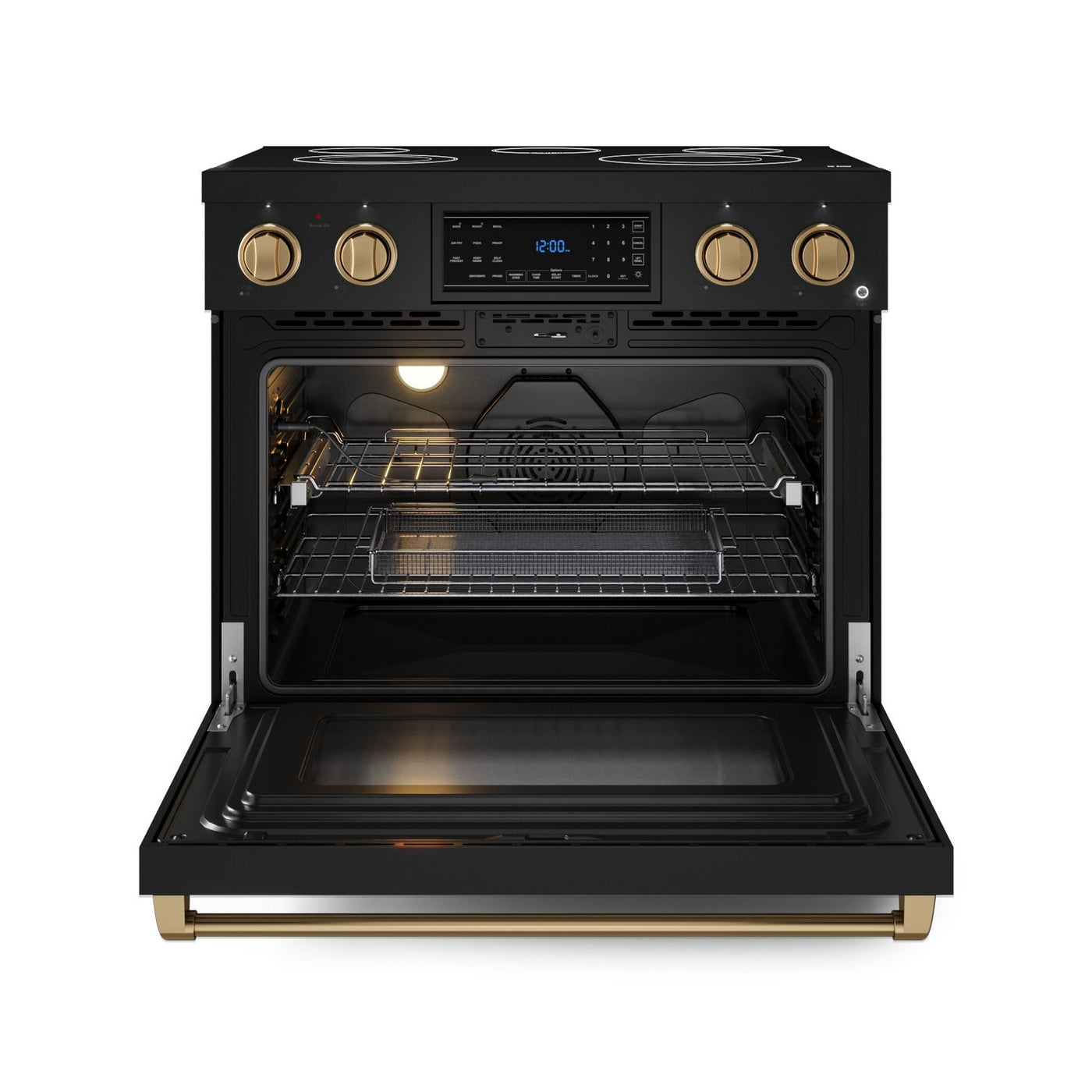 Thor Kitchen Black Stainless Steel Freestanding Professional Electric Range|Gordon Ramsay Series (6 cu.ft) - RSE36B-BRZ