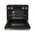 Thor Kitchen Black Stainless Steel Freestanding Professional Electric Range|Gordon Ramsay Series (6 cu.ft) - RSE36B-RSG